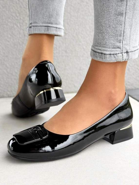 Czółenka damskie ze skóry naturalnej