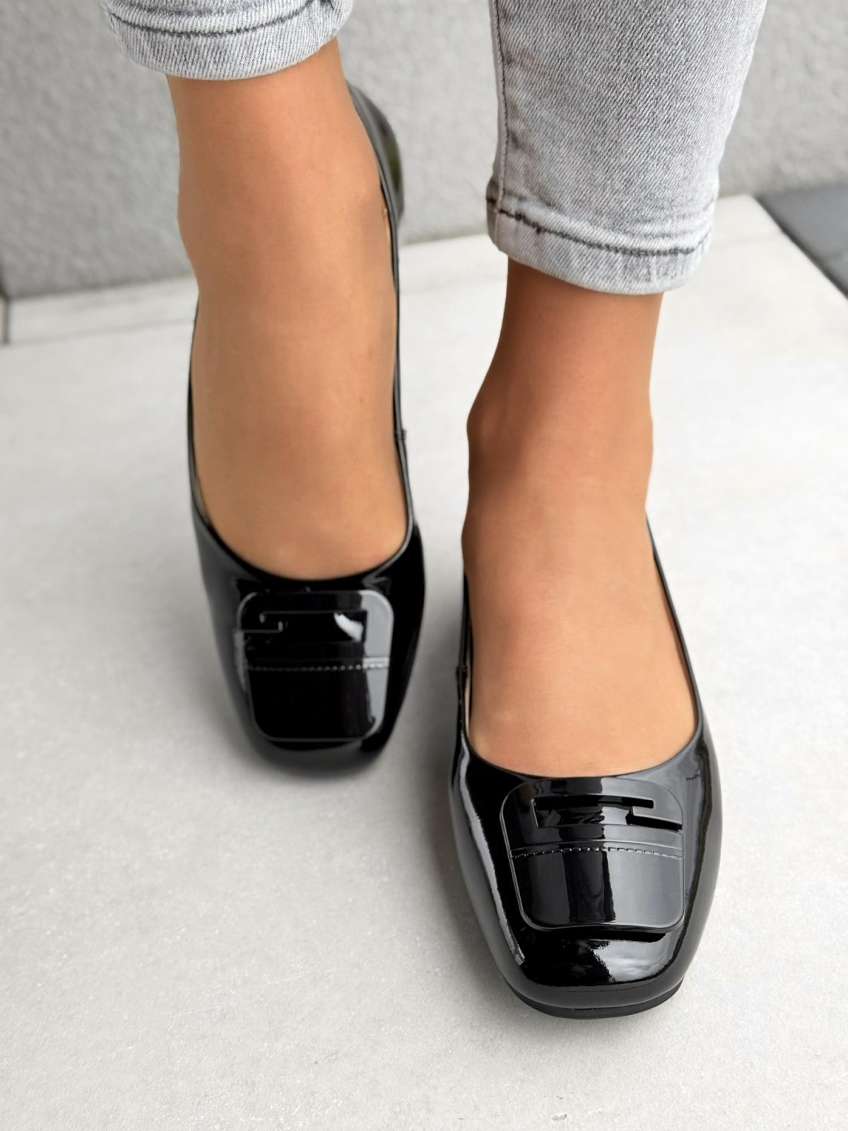 Czółenka damskie ze skóry naturalnej