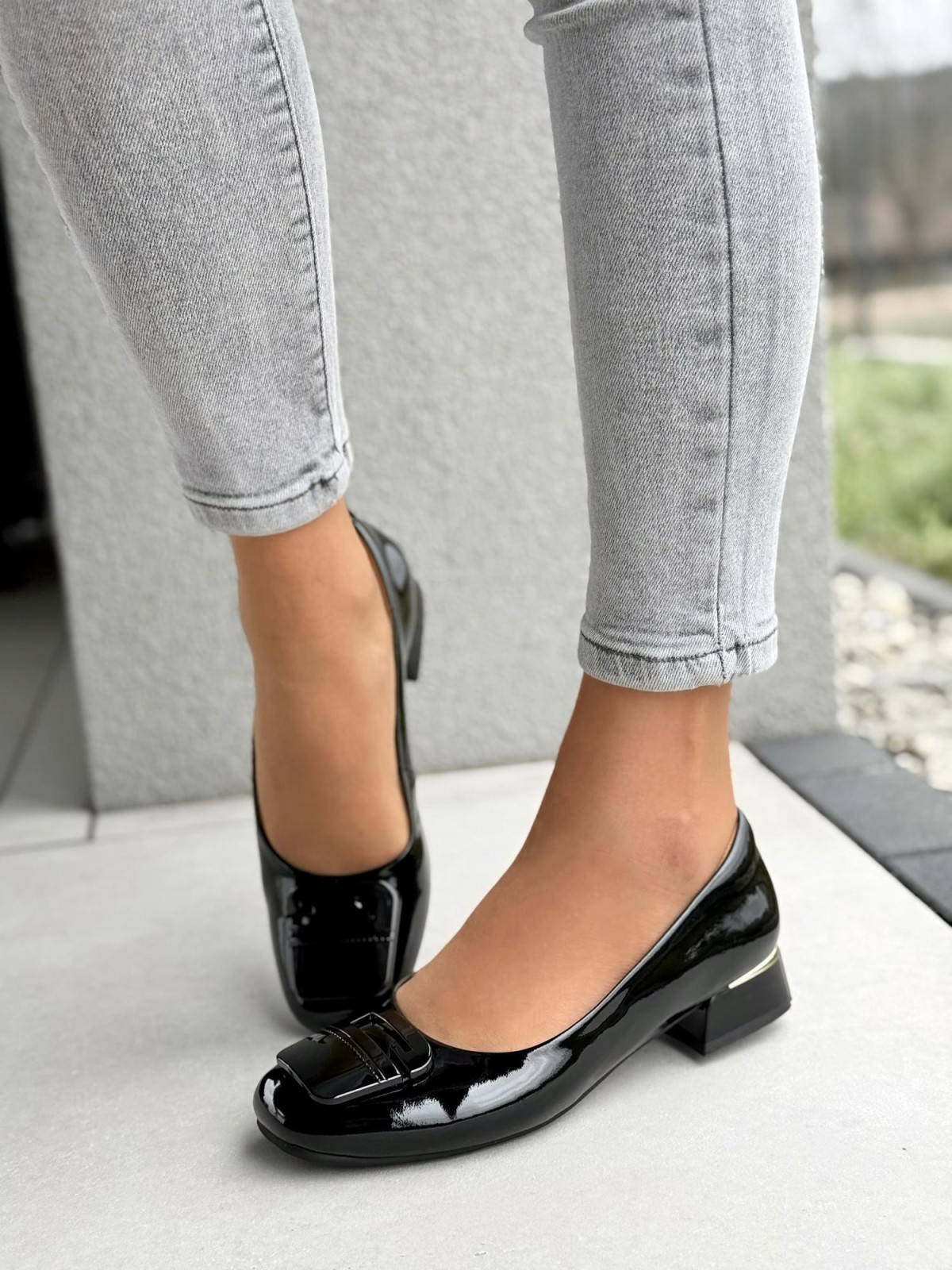 Czółenka damskie ze skóry naturalnej