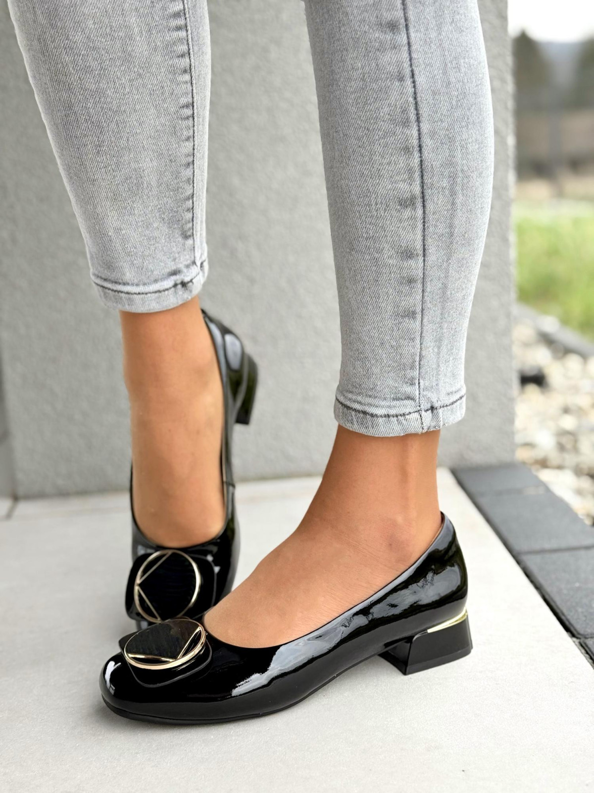 Czółenka damskie ze skóry naturalnej