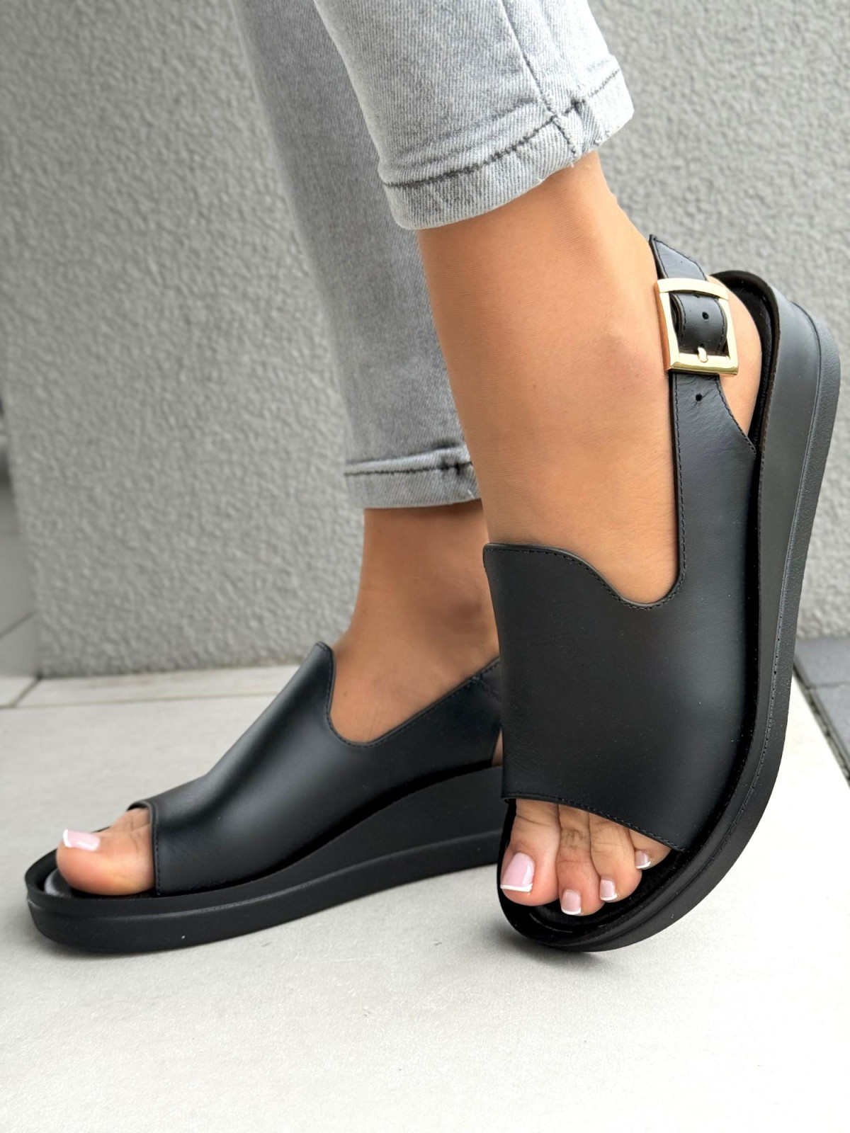 Sandałki damskie OLEKSY ze skóry naturalnej Polskiej produkcji