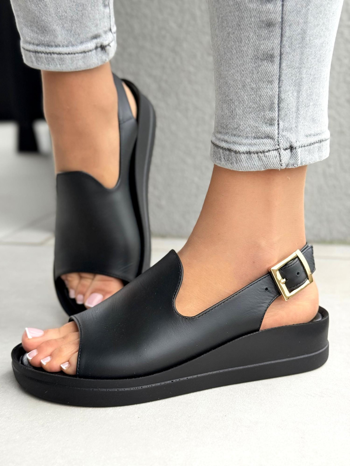 Sandałki damskie OLEKSY ze skóry naturalnej Polskiej produkcji