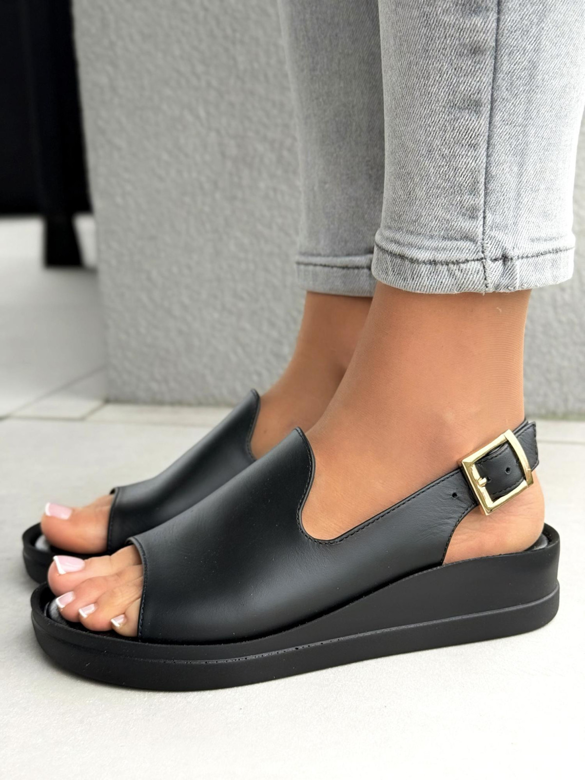 Sandałki damskie OLEKSY ze skóry naturalnej Polskiej produkcji