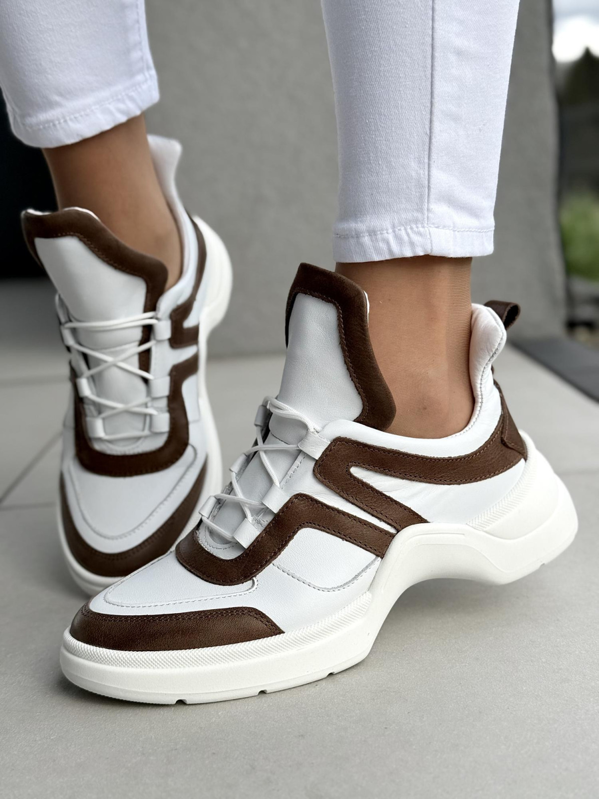 Sneakersy damskie OLEKSY ze skóry naturalnej Polskiej produkcji