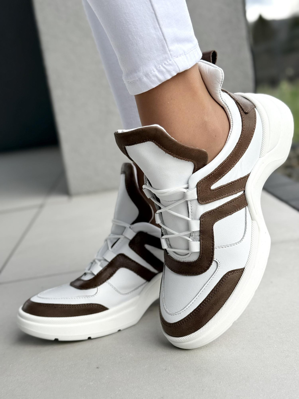 Sneakersy damskie OLEKSY ze skóry naturalnej Polskiej produkcji