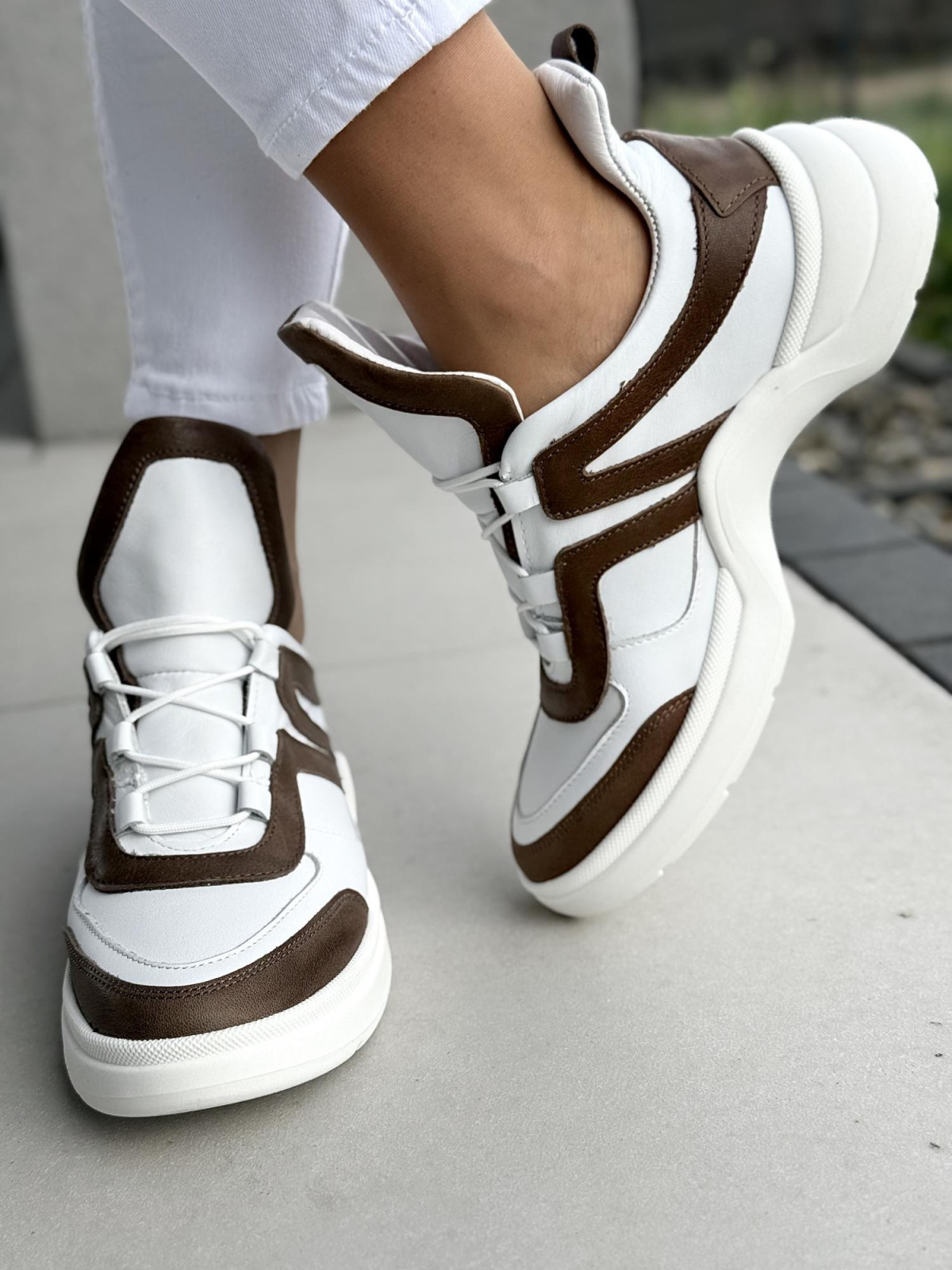 Sneakersy damskie OLEKSY ze skóry naturalnej Polskiej produkcji