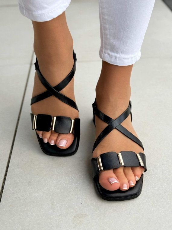 Sandałki damskie ze skóry naturalnej