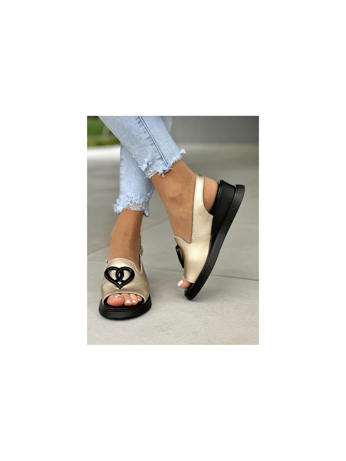 Sandały damskie ze skóry naturalnej