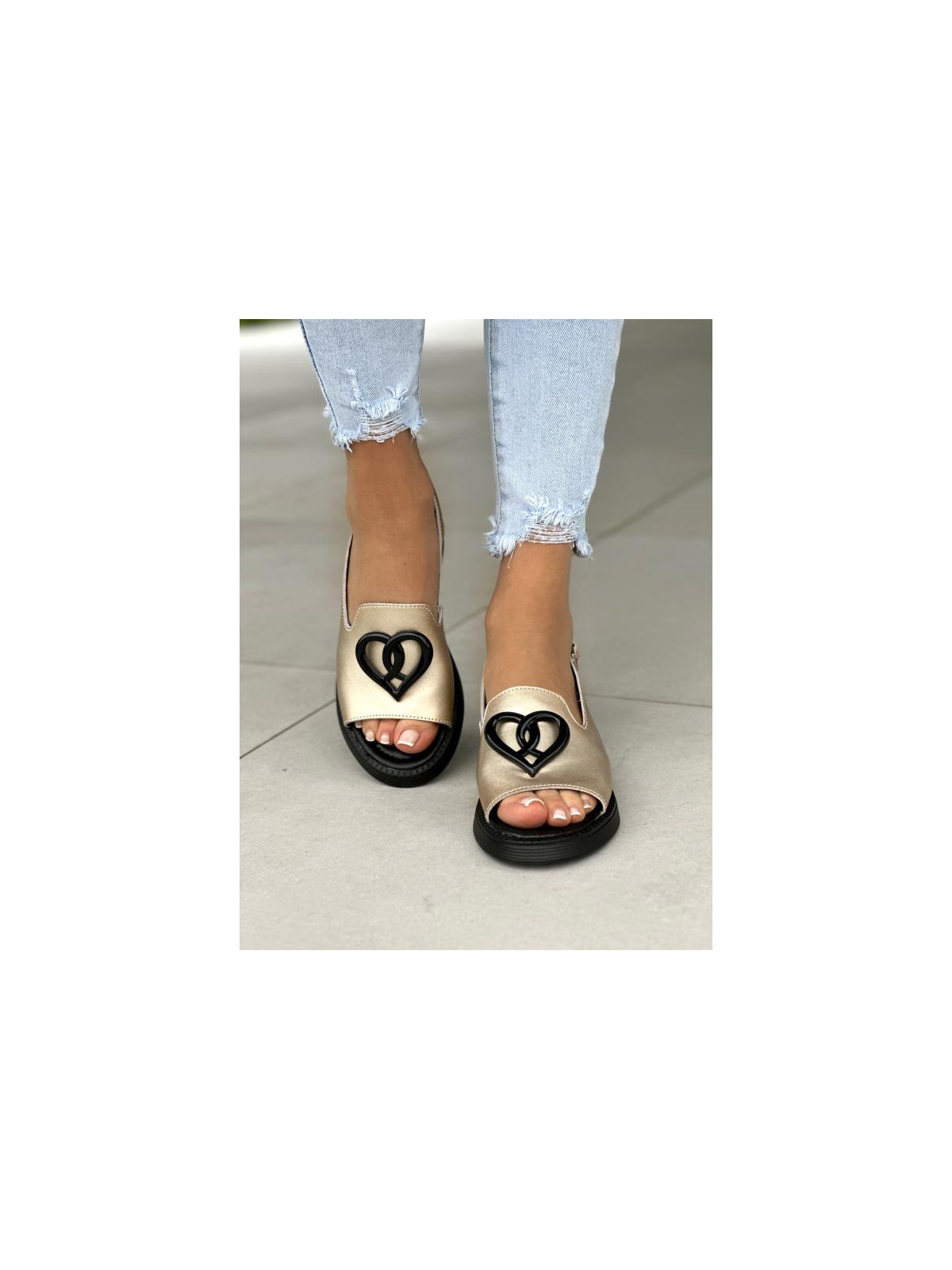 Sandały damskie ze skóry naturalnej