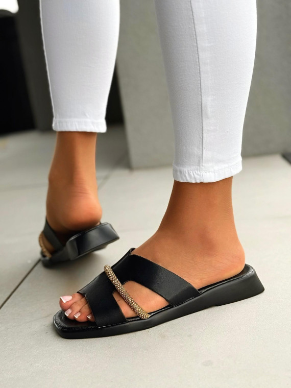 Klapki damskie ze skóry naturalnej