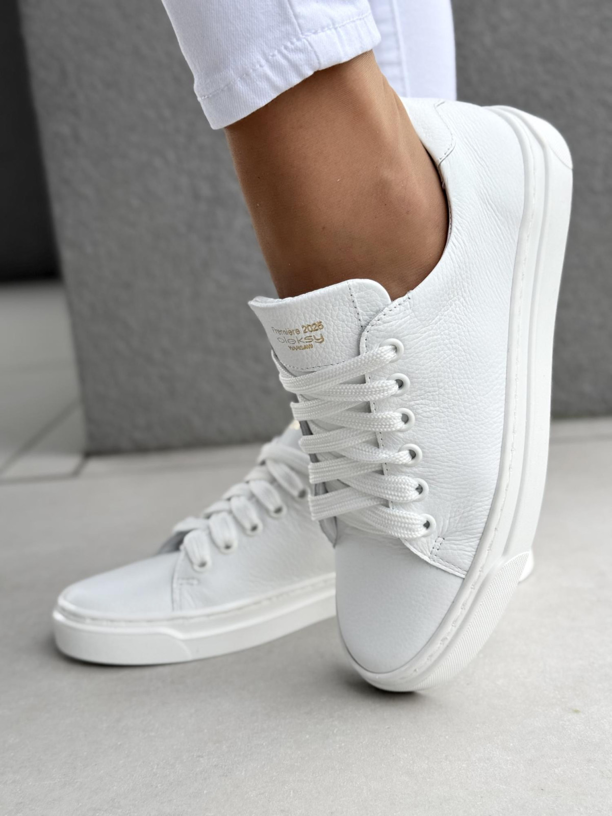 Sneakersy damskie OLEKSY ze skóry naturalnej Polskiej produkcji