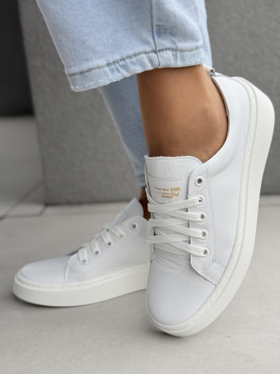 Sneakersy damskie OLEKSY ze skóry naturalnej Polskiej produkcji