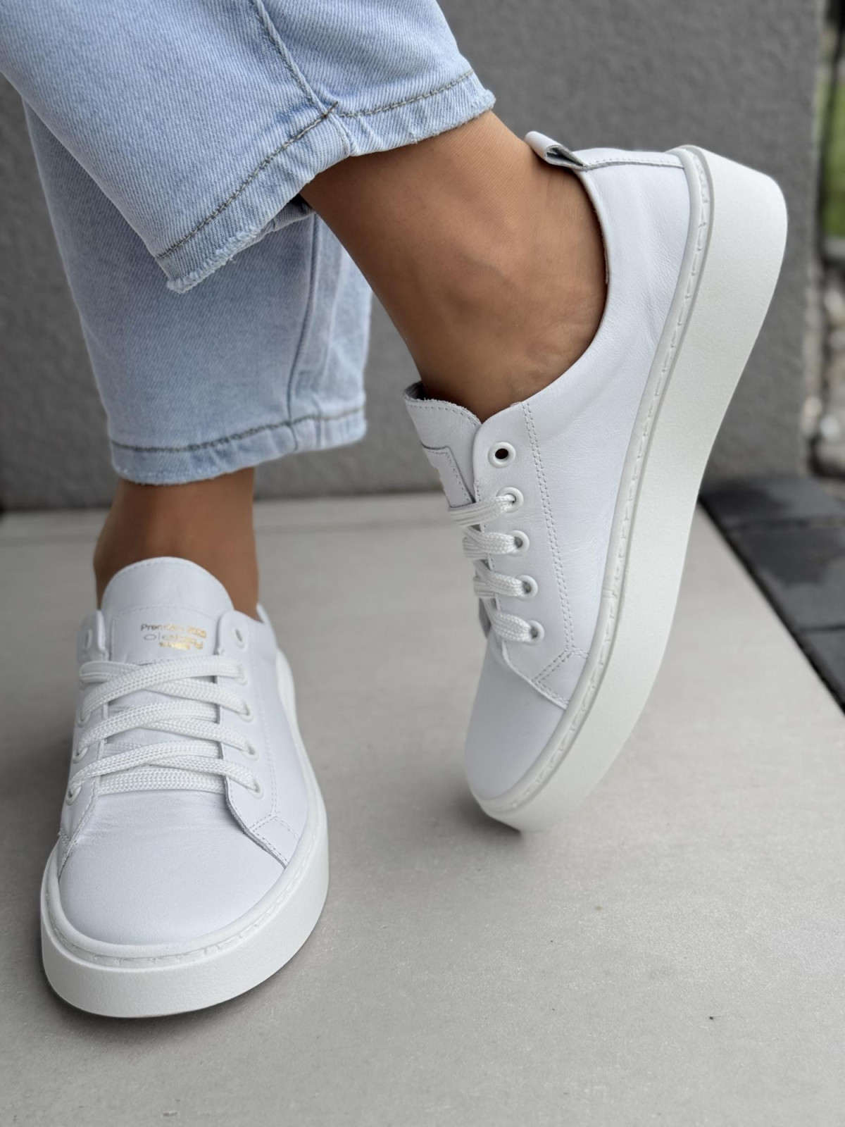 Sneakersy damskie OLEKSY ze skóry naturalnej Polskiej produkcji