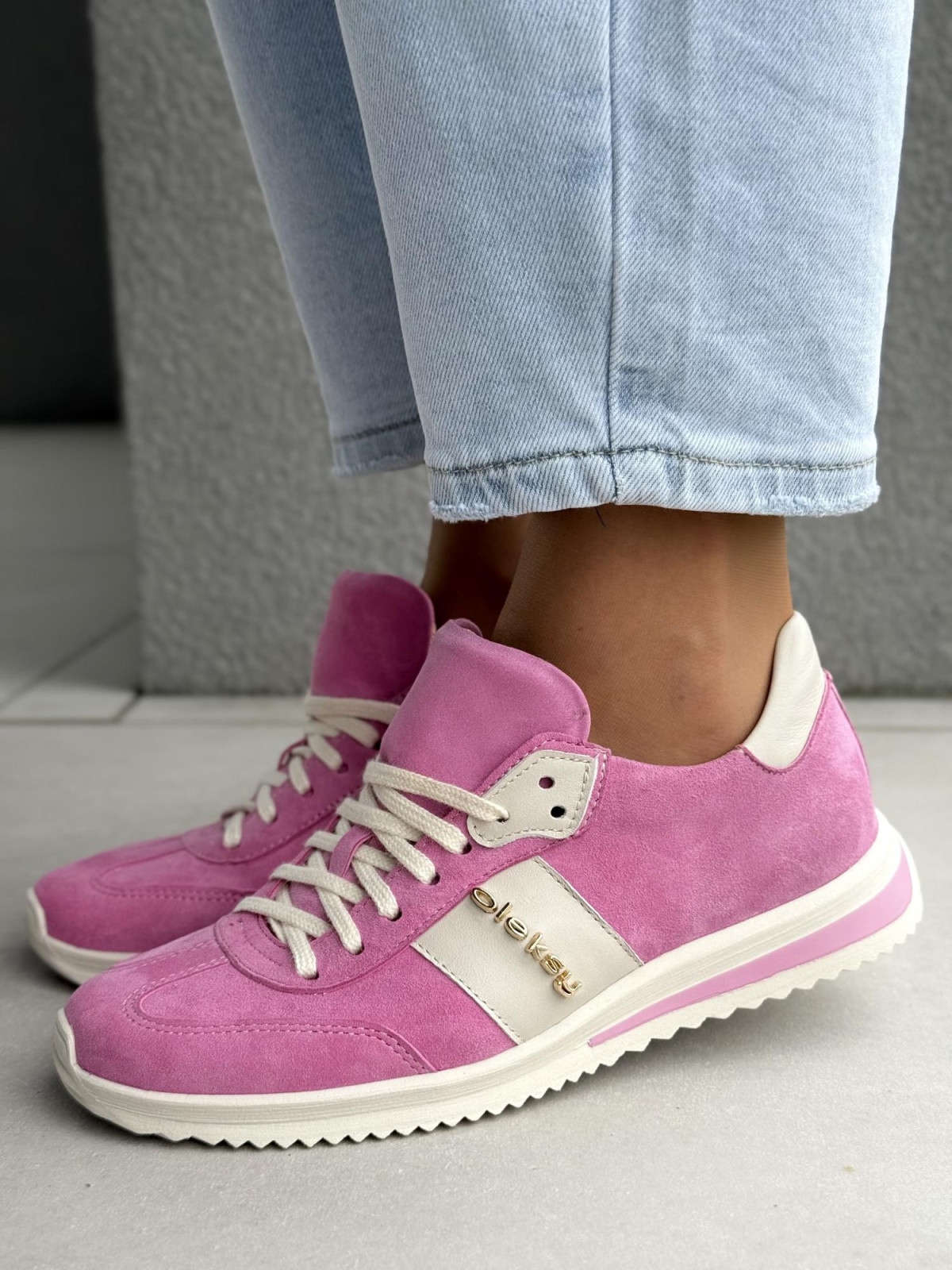 Sneakersy damskie OLEKSY ze skóry naturalnej Polskiej produkcji