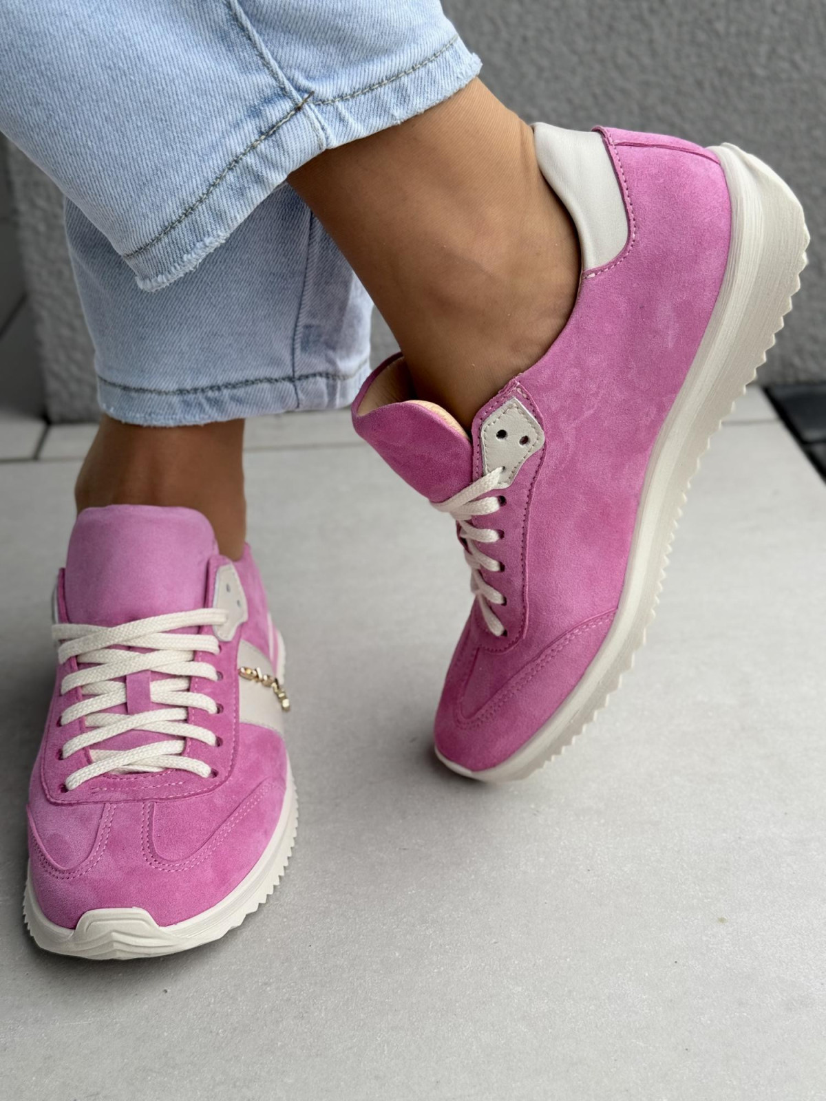 Sneakersy damskie OLEKSY ze skóry naturalnej Polskiej produkcji