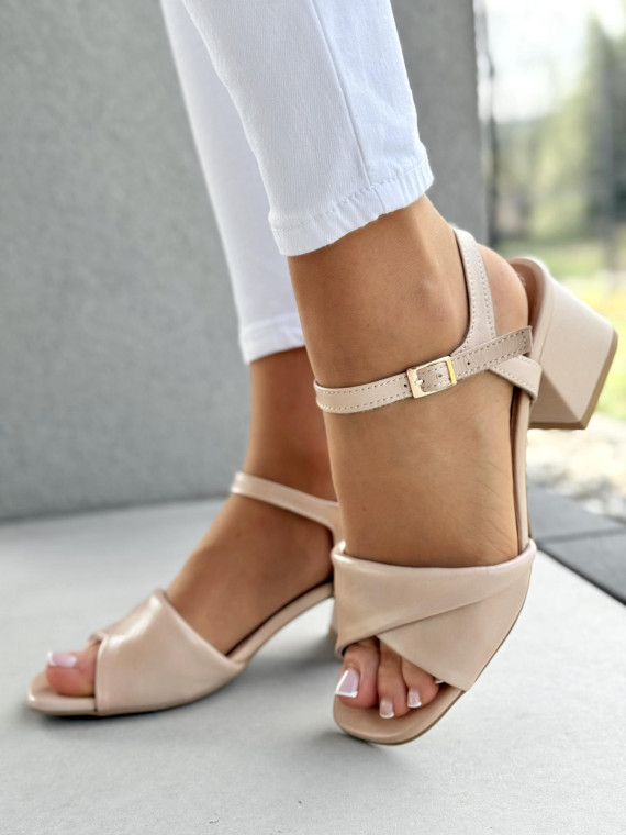 Sandałki damskie OLEKSY ze skóry naturalnej Polskiej produkcji