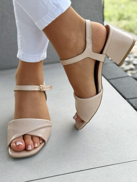 Sandałki damskie OLEKSY ze skóry naturalnej Polskiej produkcji