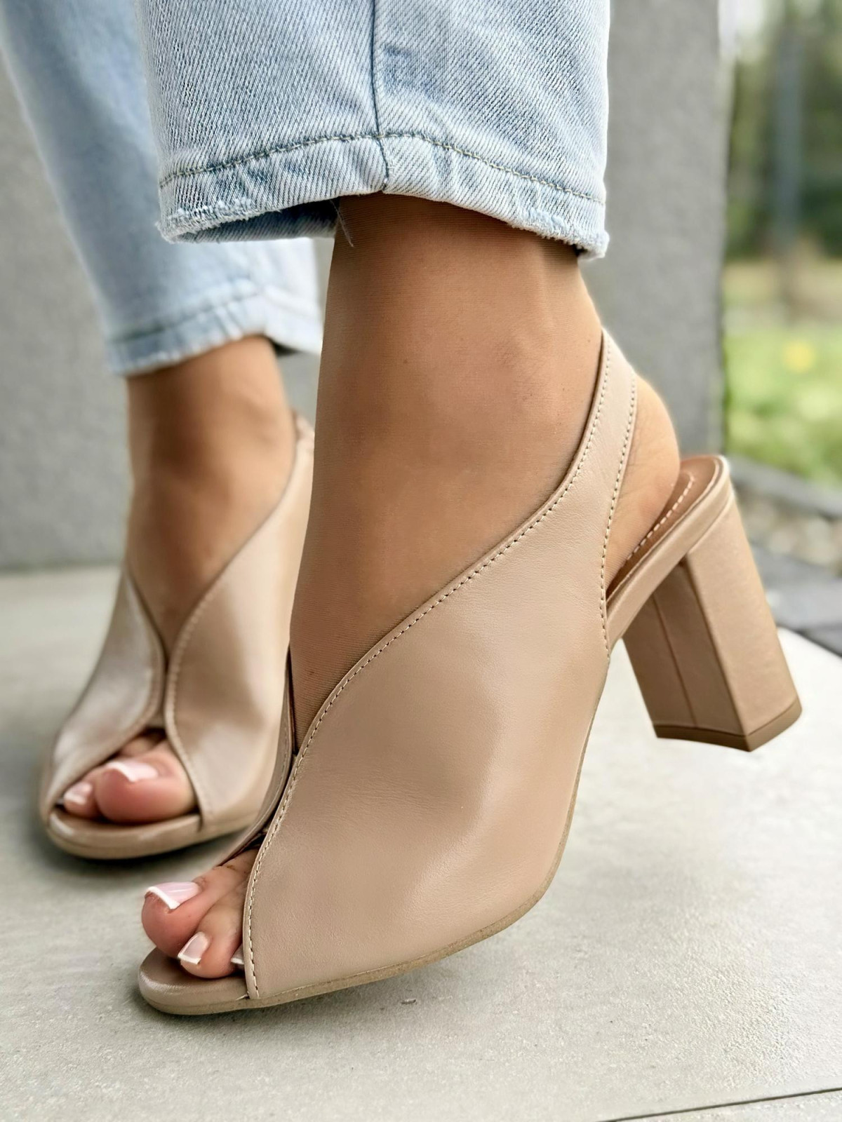 Sandałki damskie OLEKSY ze skóry naturalnej Polskiej produkcji