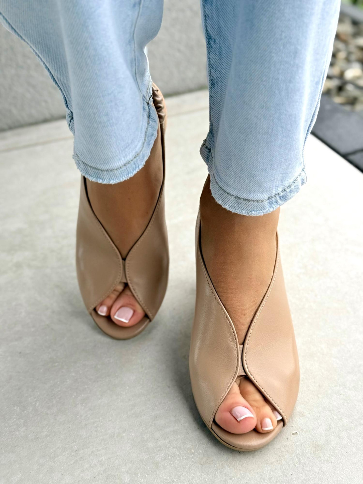 Sandałki damskie OLEKSY ze skóry naturalnej Polskiej produkcji