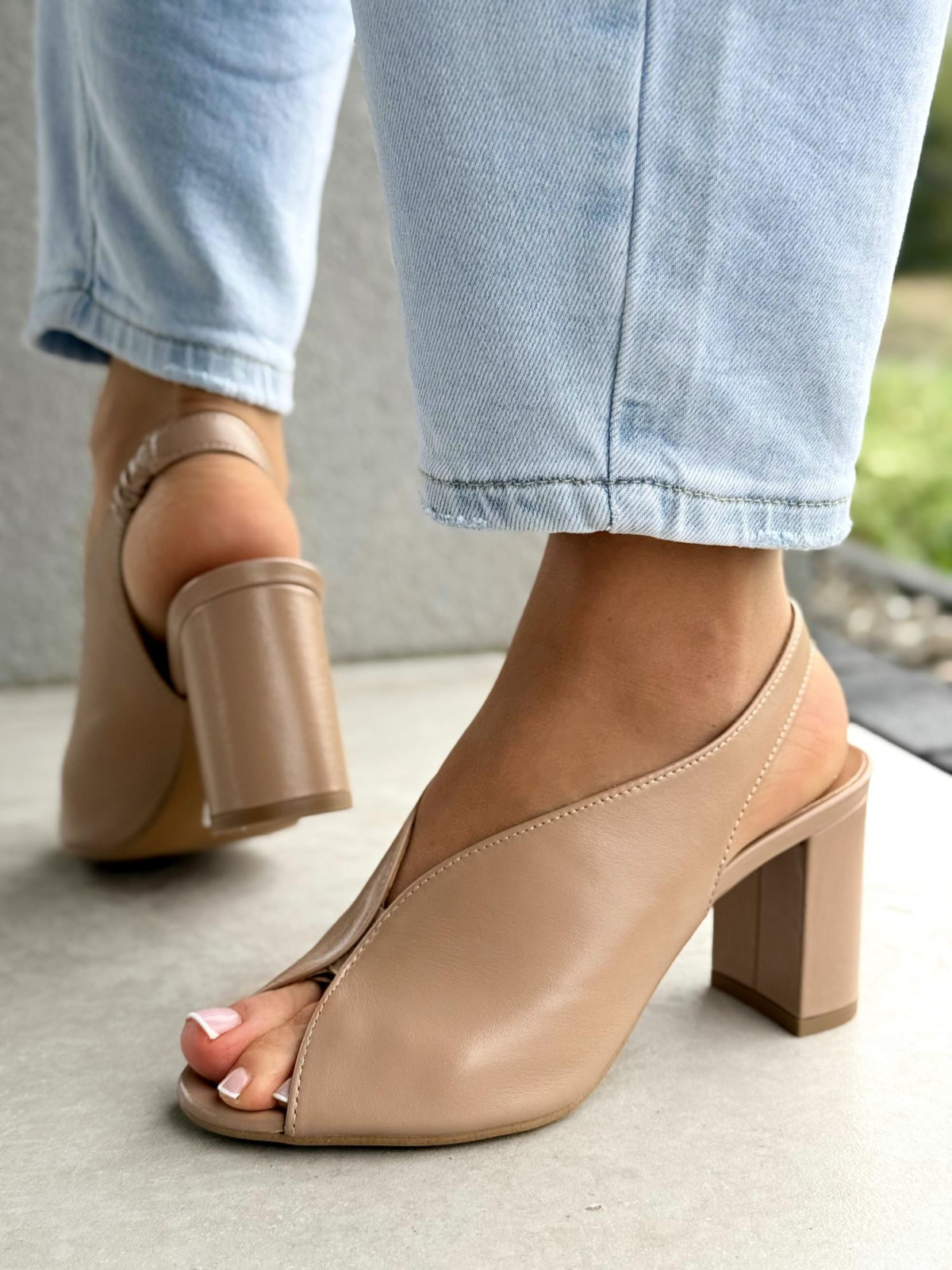 Sandałki damskie OLEKSY ze skóry naturalnej Polskiej produkcji