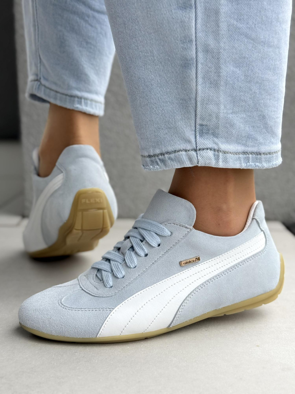 Sneakersy damskie OLEKSY ze skóry naturalnej Polskiej produkcji