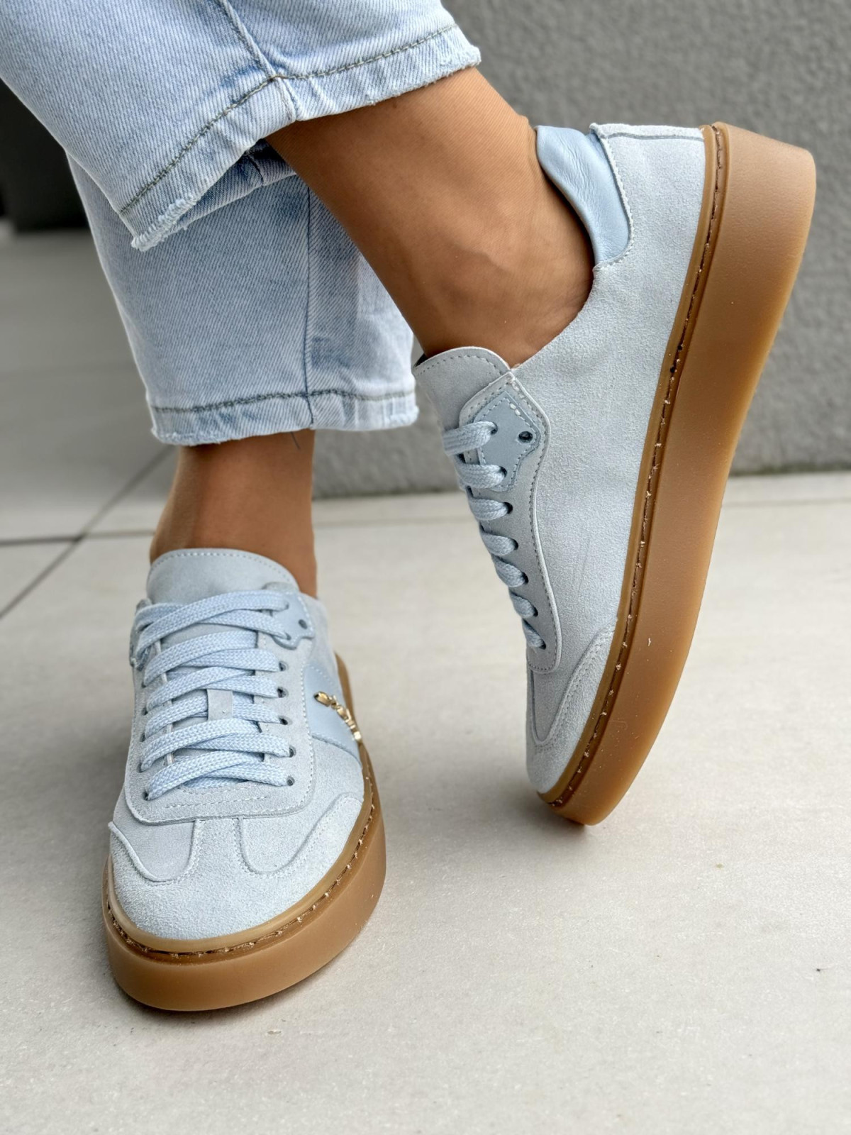 Sneakersy damskie OLEKSY ze skóry naturalnej Polskiej produkcji