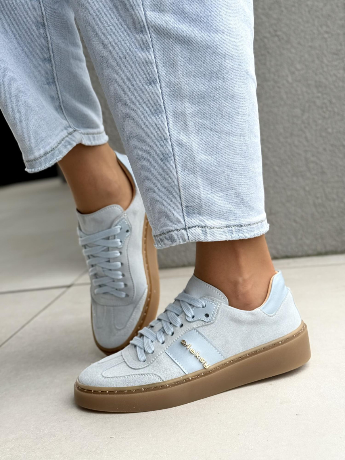 Sneakersy damskie OLEKSY ze skóry naturalnej Polskiej produkcji