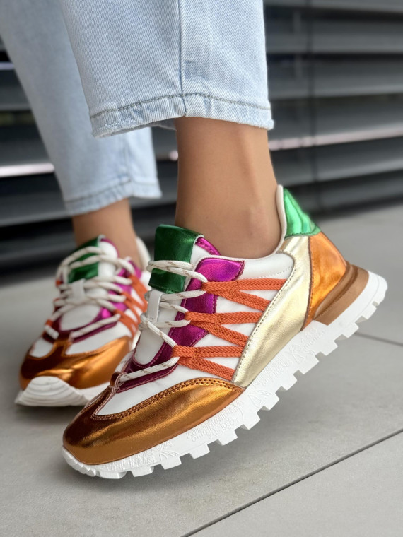 Sneakersy damskie ze skóry naturalnej