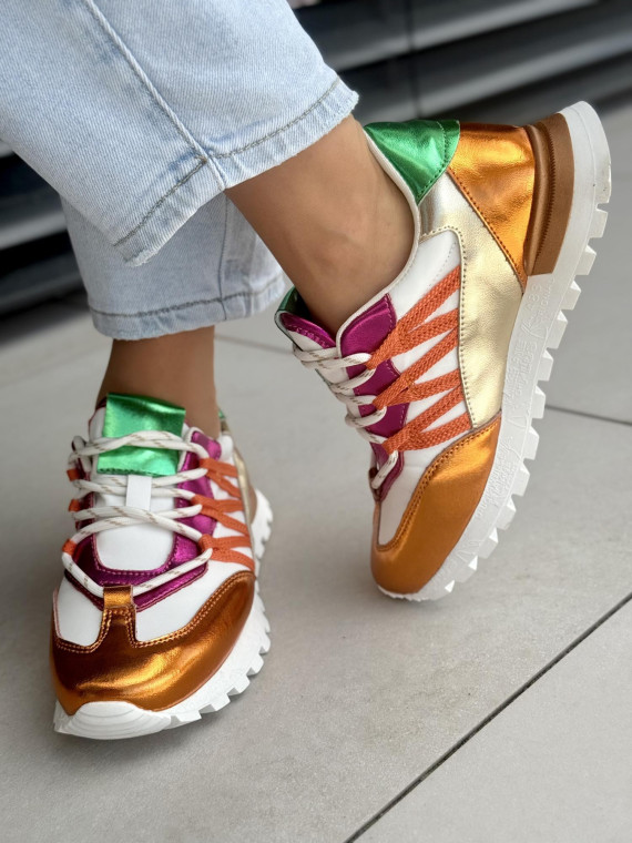 Sneakersy damskie ze skóry naturalnej