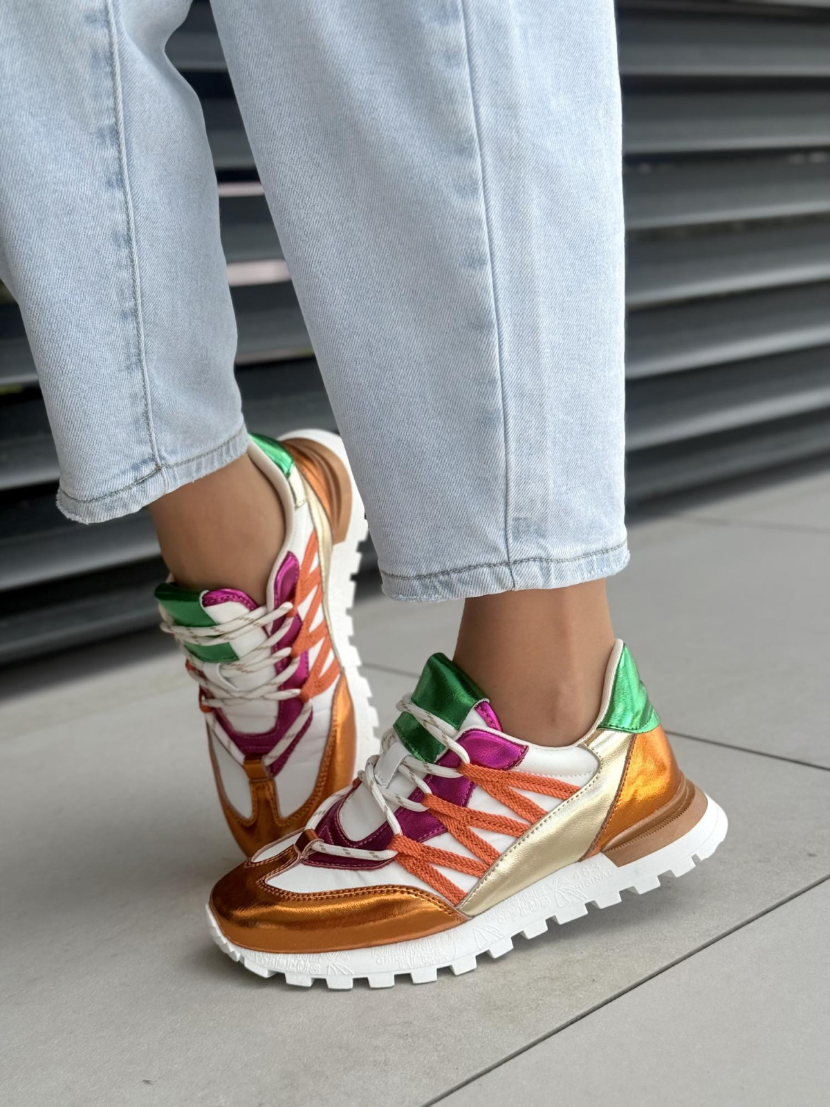 Sneakersy damskie ze skóry naturalnej