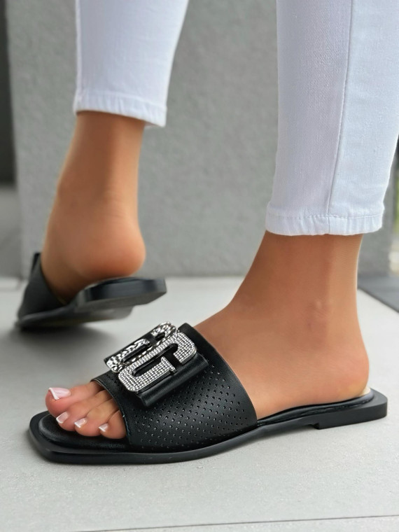 Klapki damskie ze skóry naturalnej