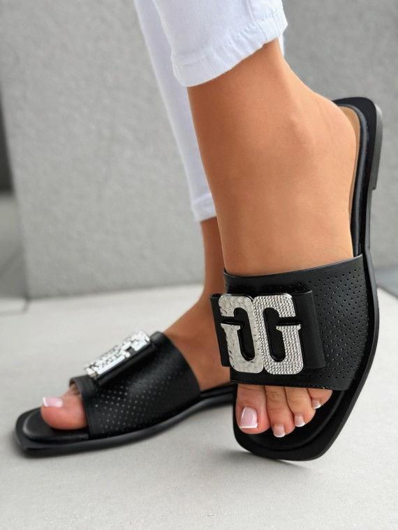 Klapki damskie ze skóry naturalnej