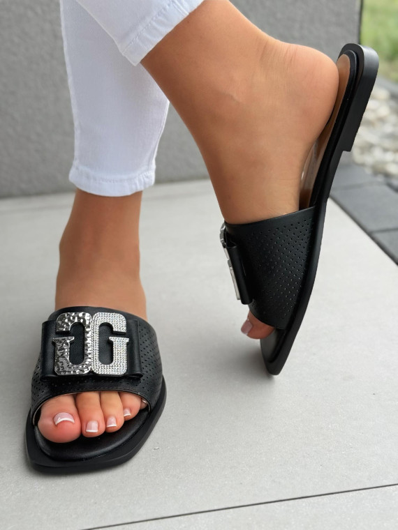 Klapki damskie ze skóry naturalnej