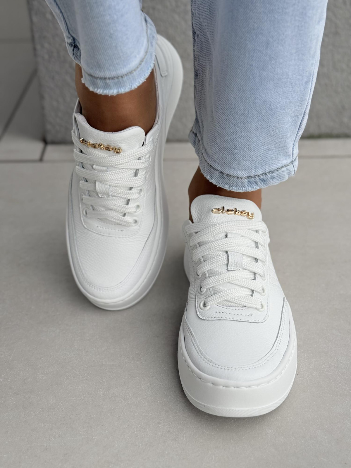 Sneakersy damskie OLEKSY ze skóry naturalnej Polskiej produkcji