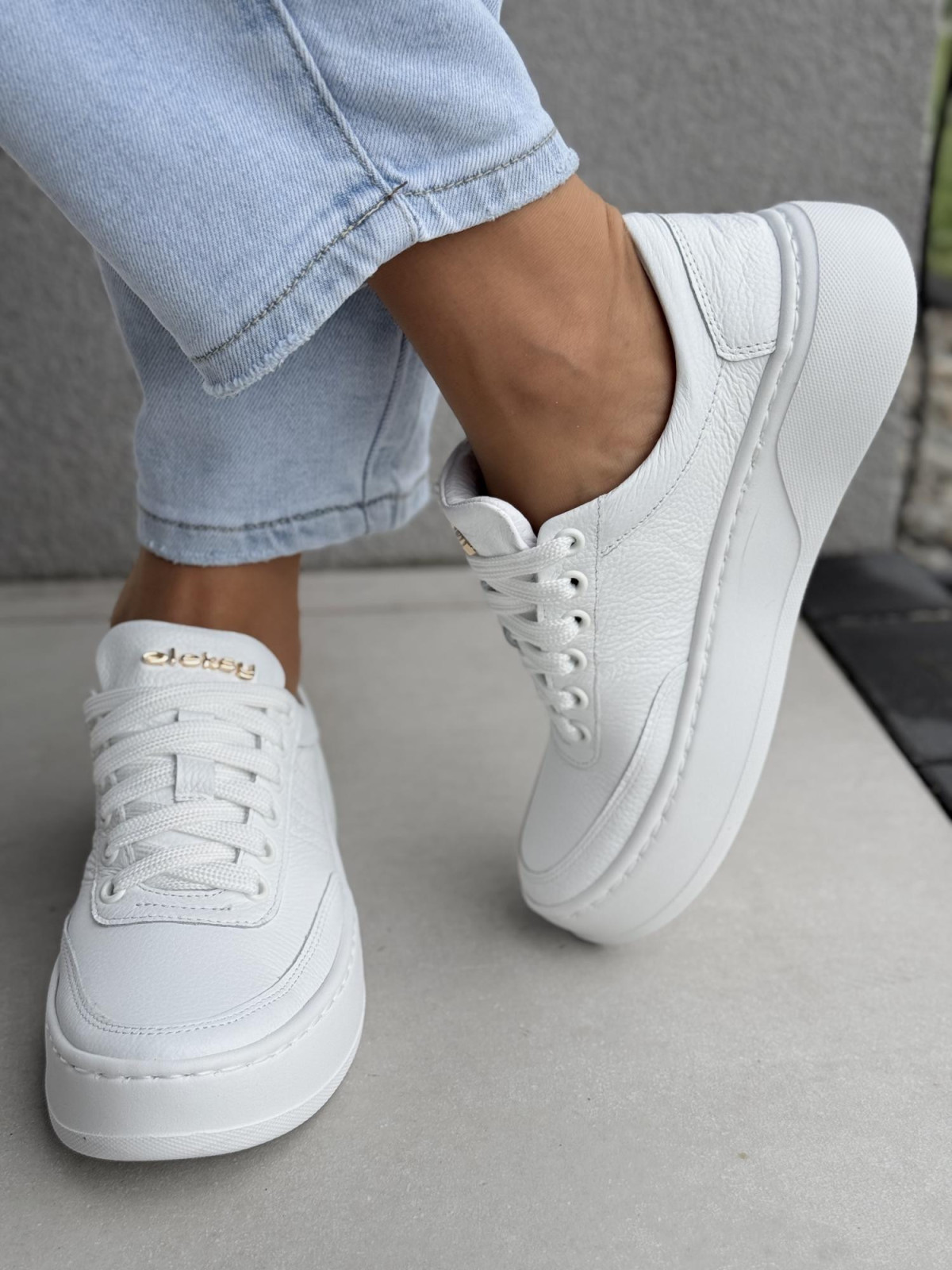 Sneakersy damskie OLEKSY ze skóry naturalnej Polskiej produkcji