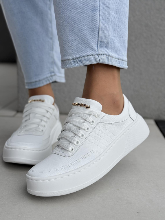 Sneakersy damskie OLEKSY ze skóry naturalnej Polskiej produkcji