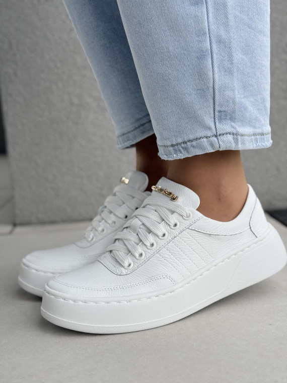 Sneakersy damskie OLEKSY ze skóry naturalnej Polskiej produkcji