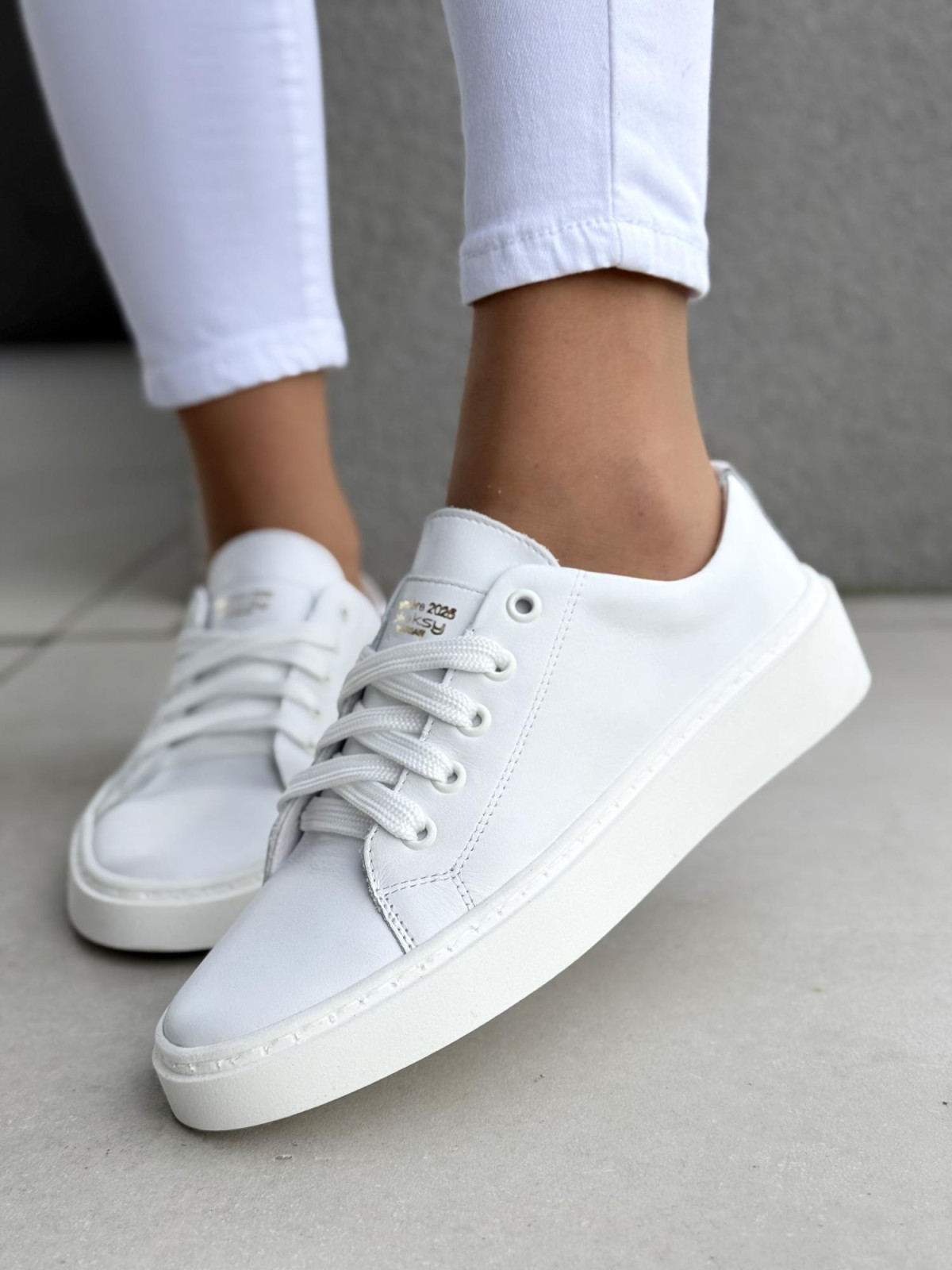 Sneakersy damskie OLEKSY ze skóry naturalnej Polskiej produkcji