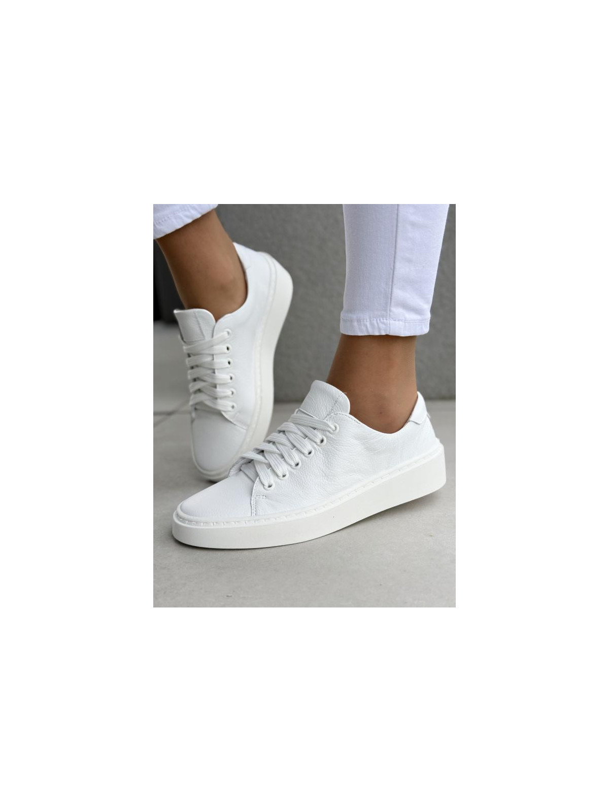 Sneakersy damskie OLEKSY ze skóry naturalnej Polskiej produkcji