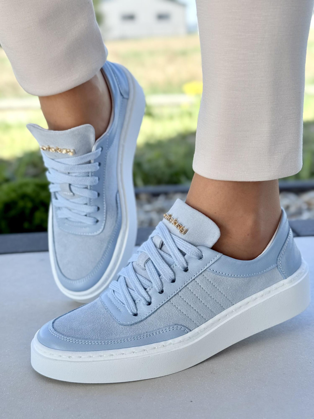 Sneakersy damskie OLEKSY ze skóry naturalnej Polskiej produkcji