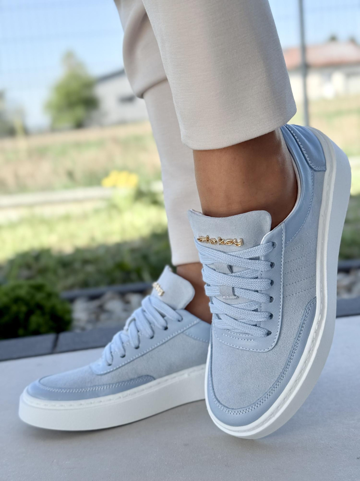 Sneakersy damskie OLEKSY ze skóry naturalnej Polskiej produkcji