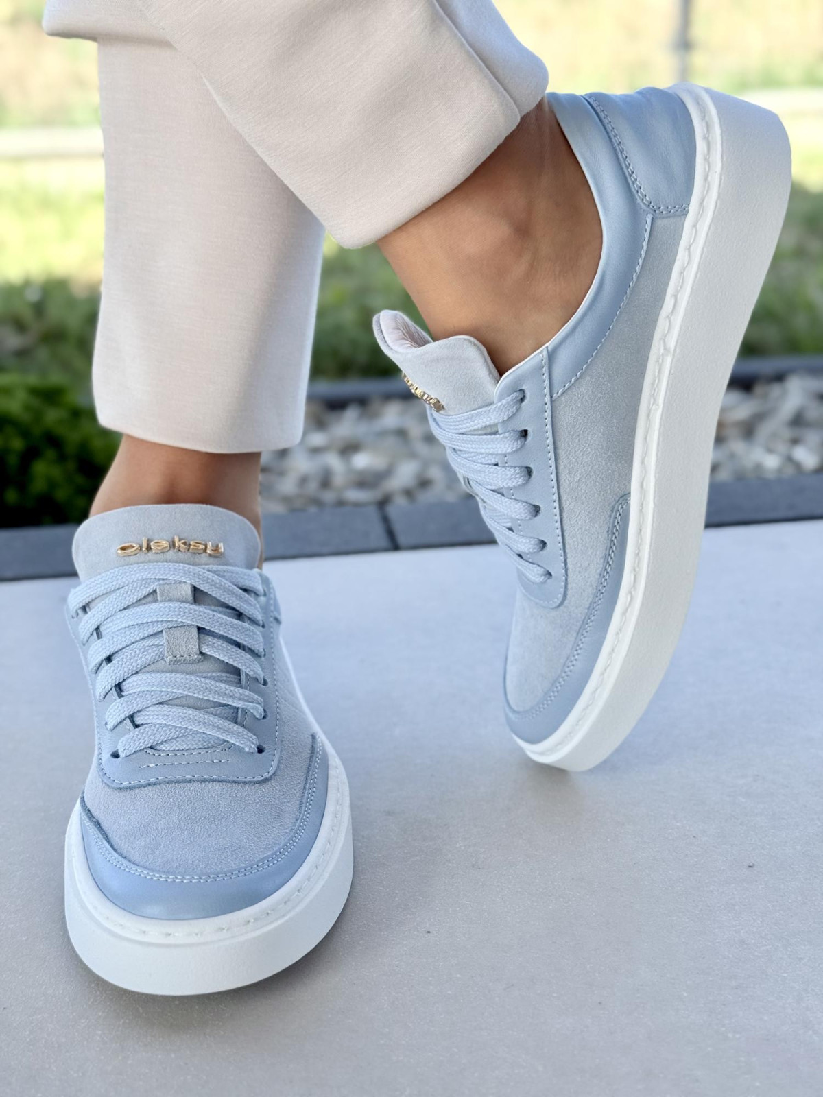 Sneakersy damskie OLEKSY ze skóry naturalnej Polskiej produkcji