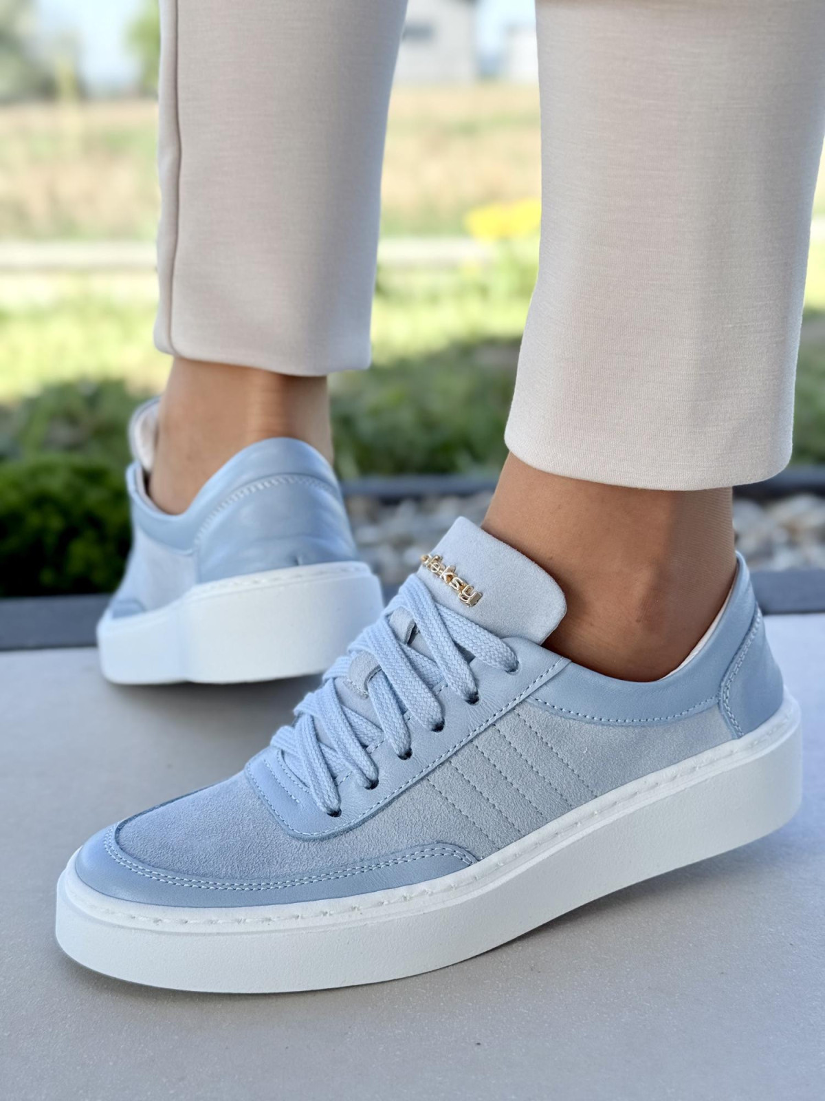 Sneakersy damskie OLEKSY ze skóry naturalnej Polskiej produkcji