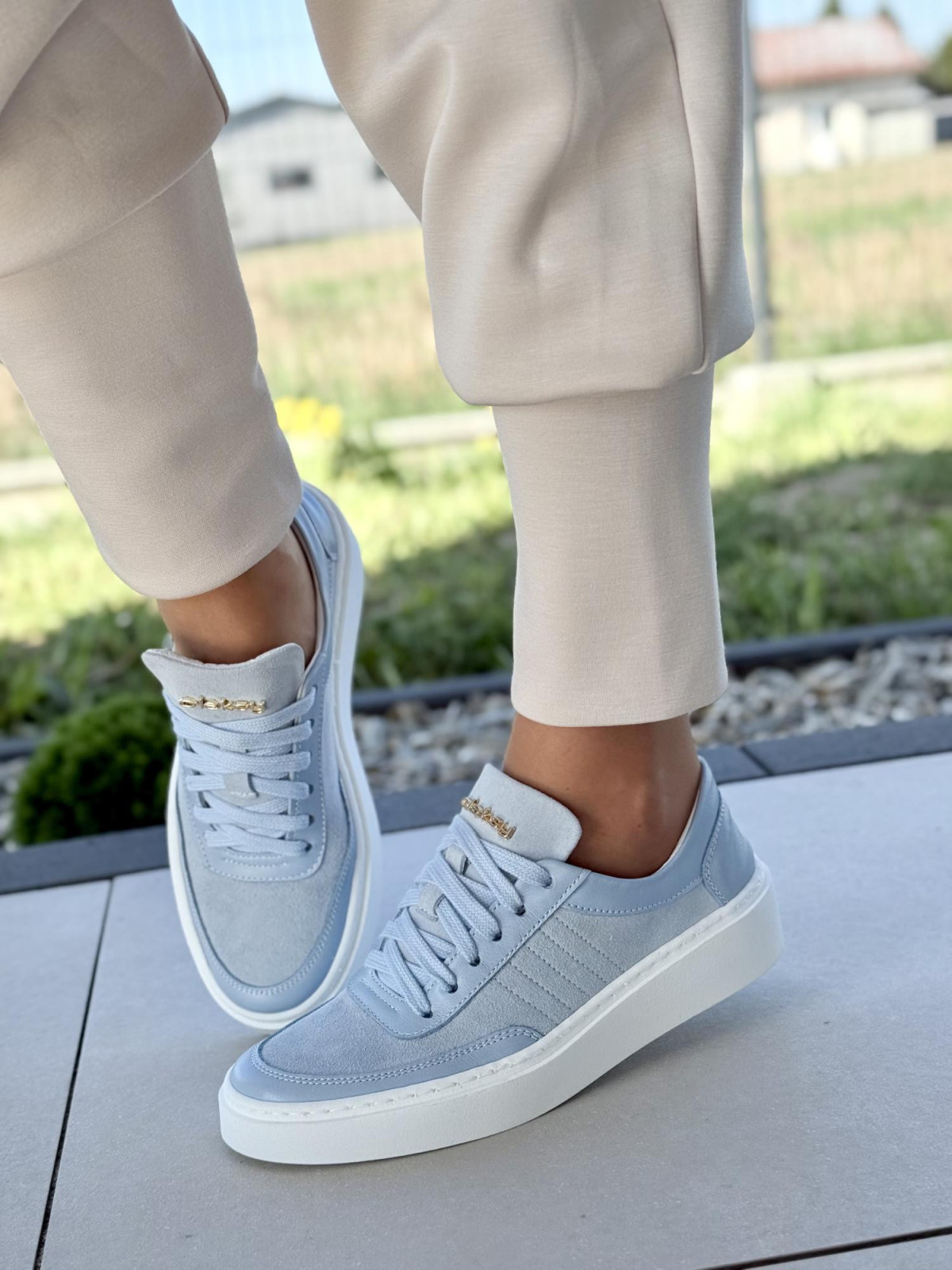 Sneakersy damskie OLEKSY ze skóry naturalnej Polskiej produkcji