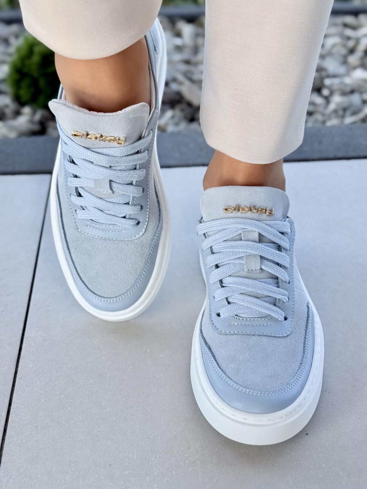 Sneakersy damskie OLEKSY ze skóry naturalnej Polskiej produkcji