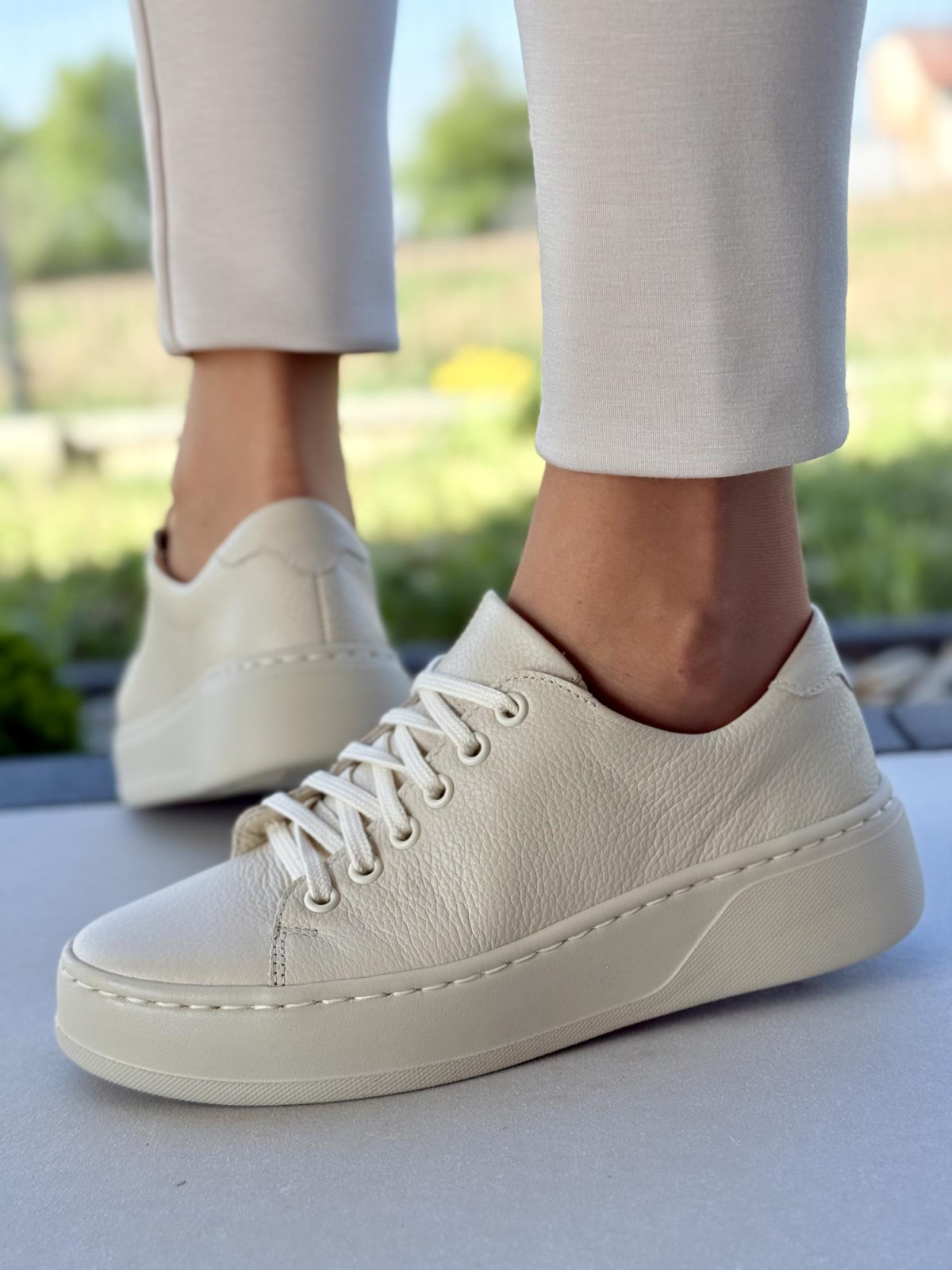 Sneakersy damskie OLEKSY ze skóry naturalnej Polskiej produkcji