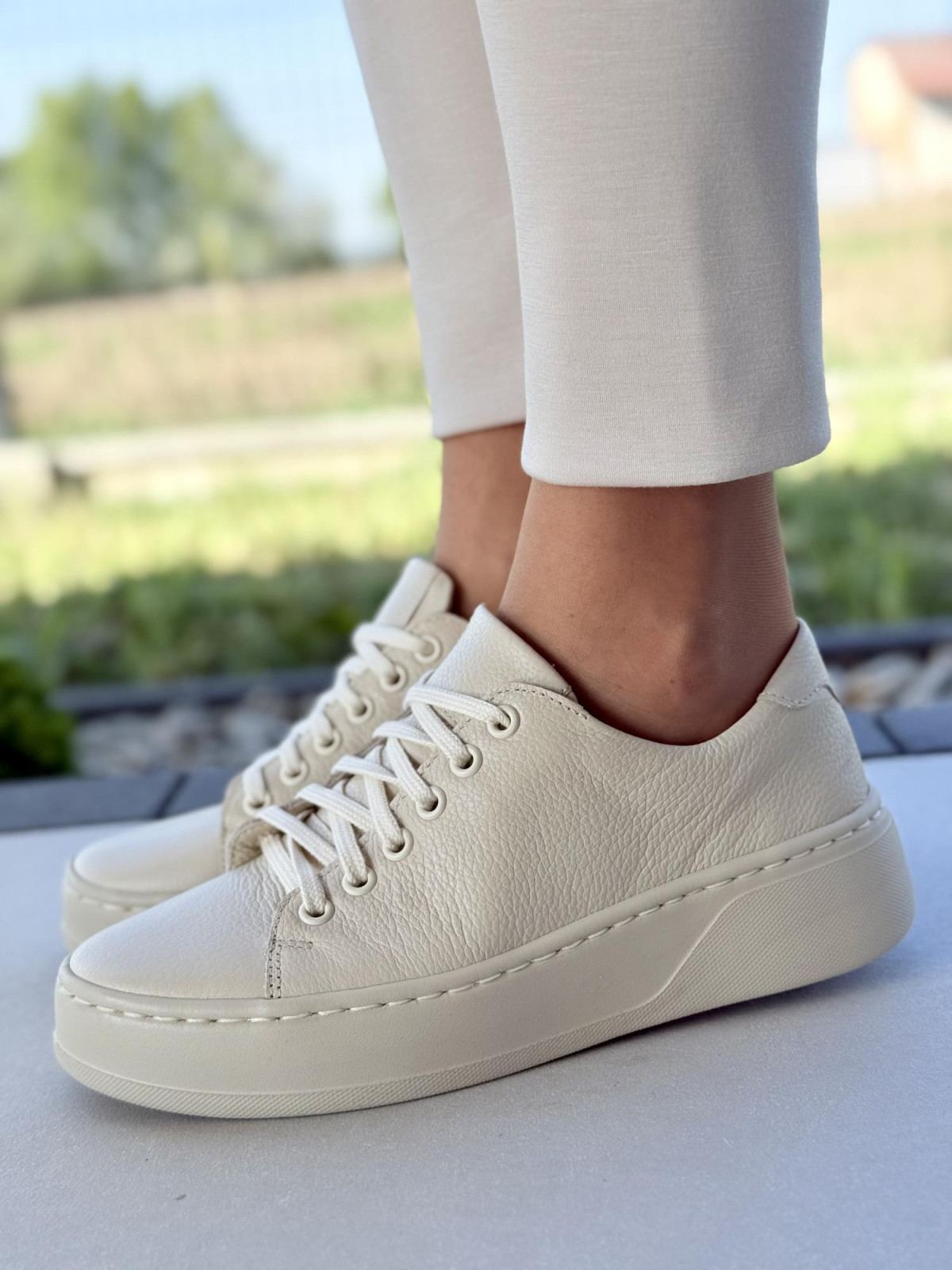Sneakersy damskie OLEKSY ze skóry naturalnej Polskiej produkcji