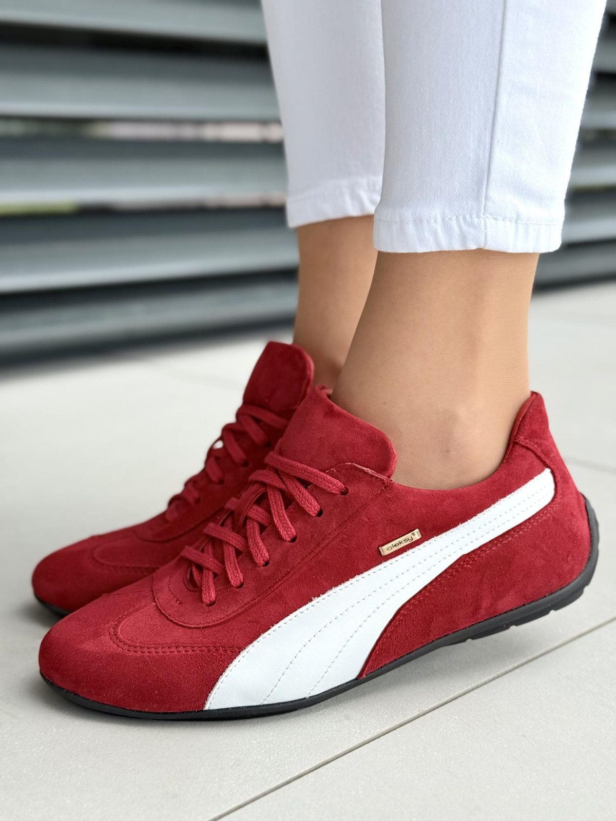 Sneakersy damskie OLEKSY ze skóry naturalnej Polskiej produkcji