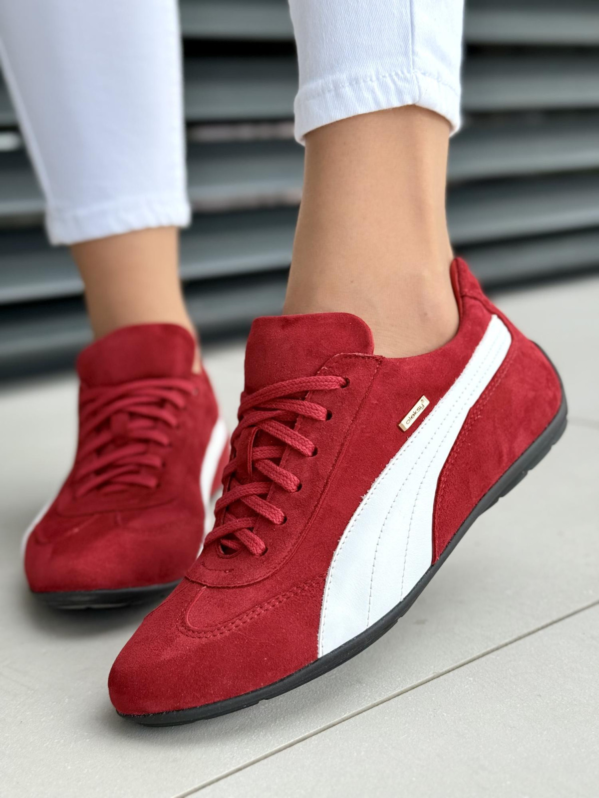 Sneakersy damskie OLEKSY ze skóry naturalnej Polskiej produkcji