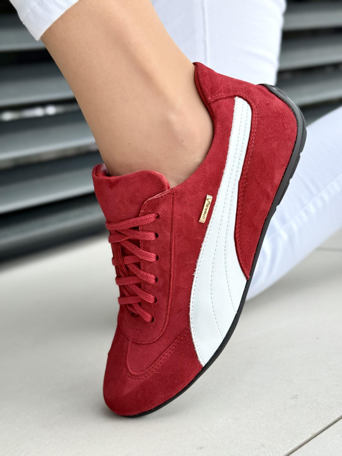 Sneakersy damskie OLEKSY ze skóry naturalnej Polskiej produkcji